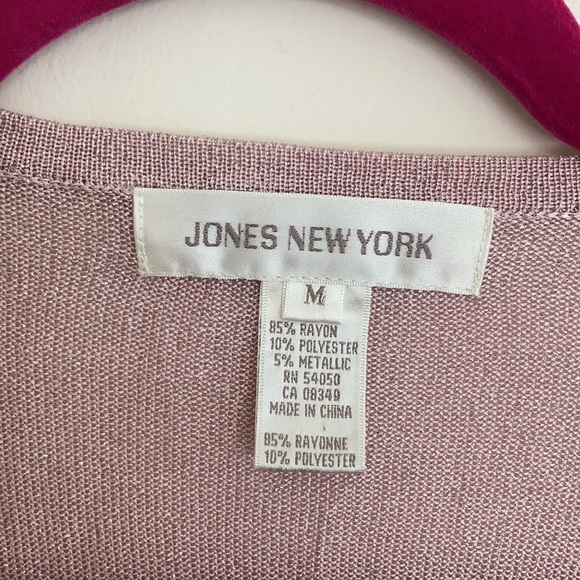 VTG Y2K Womens Cardigan Sz MD Pink Metallic Fairy Coquette Romantic Feminine - Picture 7 of 10